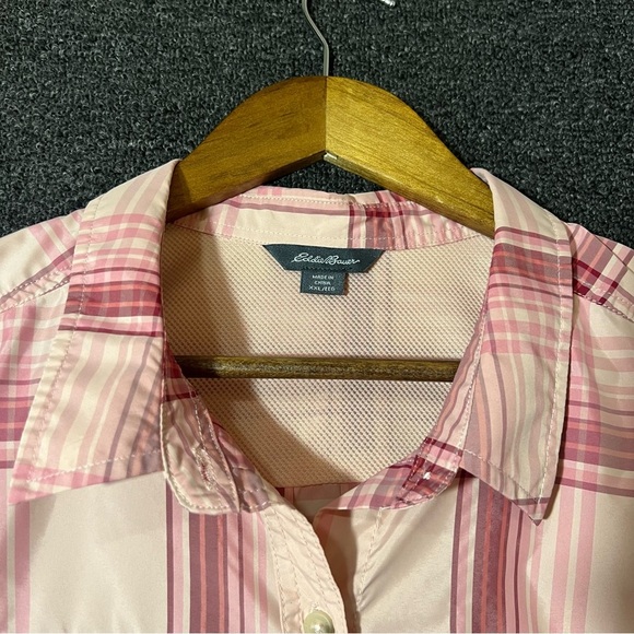 Eddie Bauer Pink Plaid Button Up Shirt, Womens XXL - Picture 2 of 7